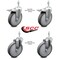 Service Caster 6 Inch Thermoplastic Rubber Swivel 10mm Stem Caster Total Lock Brake, 2PK SCC-TSTTL20S614-TPRB-M1015-2-S-2 - alternate 5